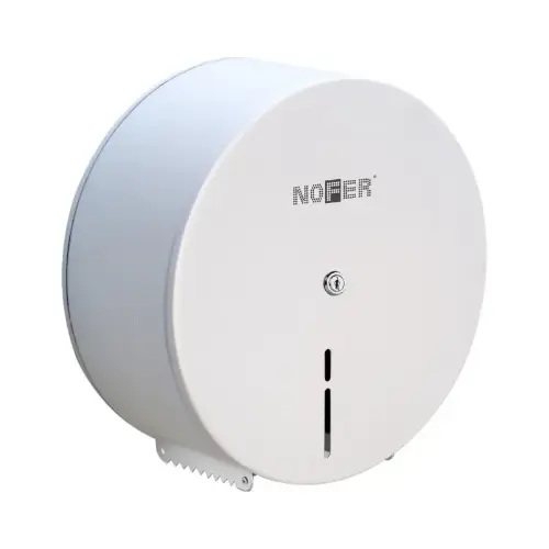 Диспенсер для туалетной бумаги круглый из  стали белый Nofer 05001.W